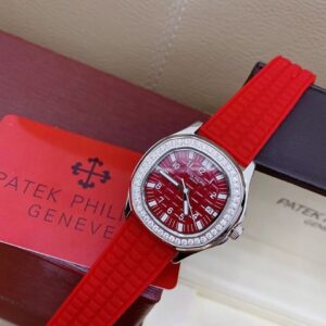 Patek Philippe Women's Square Face Nautilus Lady Red Watch 2 Versions - Dwatch