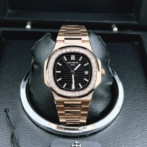 Patek Philippe Japanese Nautilus Watch With Baguette 40mm