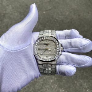 Patek Philippe Nautilus Full Diamonds Men's Watch 40mm