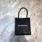 Balenciaga Xxs Leather Shopping Tote Bag - Black