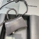 Balenciaga Hourglass Leather Bag Brown