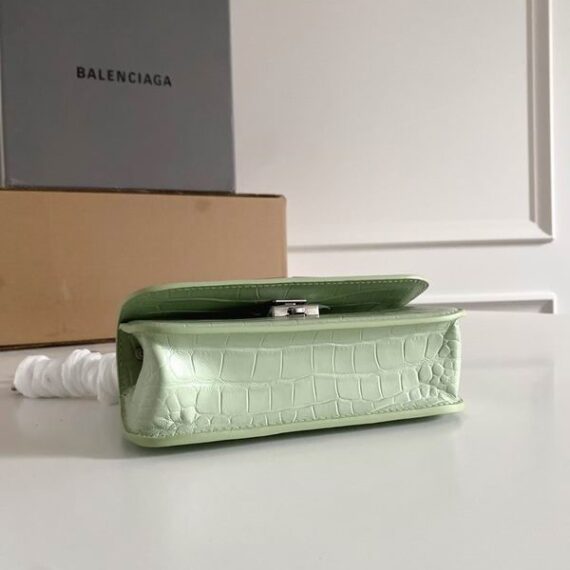 Balenciaga Gossip Small Crocodile Bag Mint