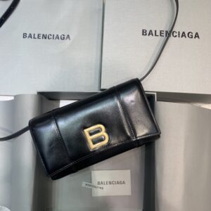 Balenciaga B Hourglass WOC Black Gold