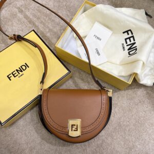 Fendi Moonlight Leather Bag Brown