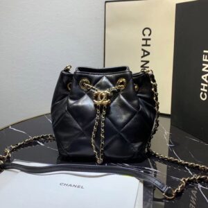 Chanel Small Drawstring Bag Black