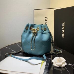 Chanel Drawstring Bags Blue