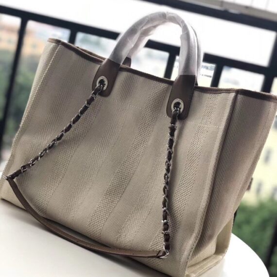 Chanel Canvas Tote Bags Beige