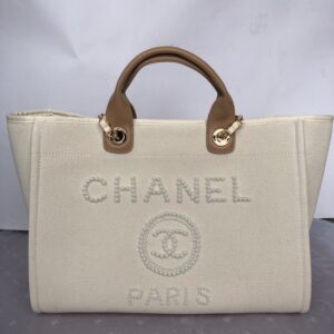 Chanel White Tote Bag