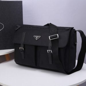 Prada Classic Black Canvas Crossbody Bag