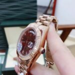 Rolex Oyster Coffee Color Watch Elegant Gentleman