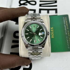 Rolex Datejust Clean Factory Watch Green Dial 41Mm