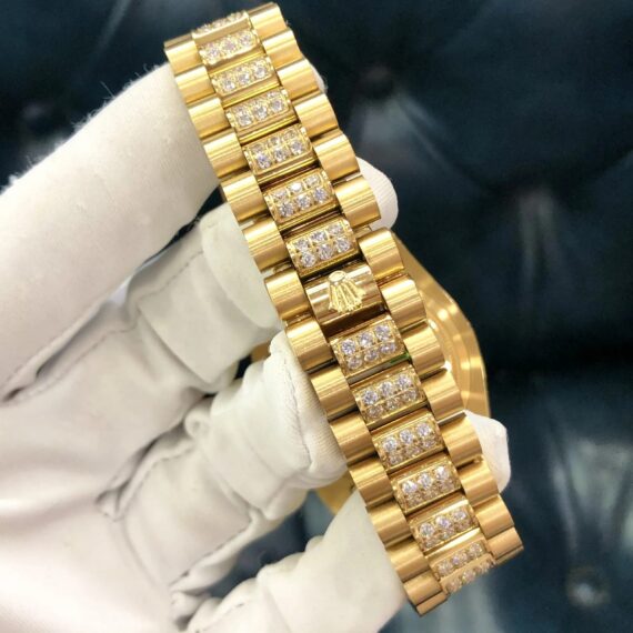 Rolex Day-Date Gold 38Mm Japanese Mechanical Stone Rolex Watch