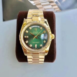 Rolex Japan Automatic Watch With Emerald Green Face 38Mm