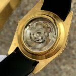 Rolex Men'S Super Automatic Gold Platedlica Watch With Stones Swisslica 41Mm
