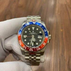 Rolex Swiss Watch GMT-Master II Pepsi Blue/Red 40mm