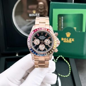 Rolex Daytona Rainbow Japanese Watch in Rose Gold 40mm