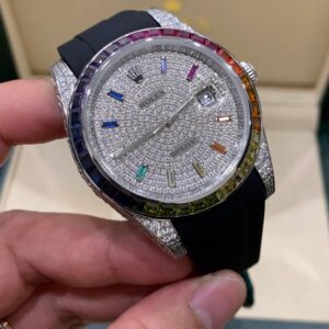 Rolex Men's Watch Super Premium Rolex Full Diamond 7 Colors Swiss 41mm