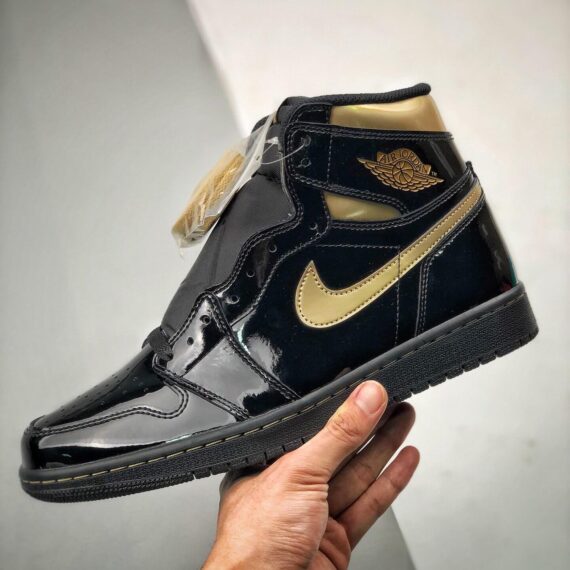 Air JD 1 High Og Black Gold 555088-032 Men And Women Size From US 5.5 To US 11