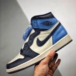 Air JD 1 High Og "obsidian" 555088-140 Men And Women Size From US 5.5 To US 11