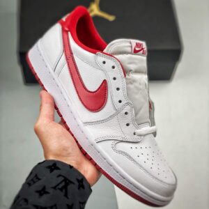 Air JD 1 Retro Low White Varsity Red 705329-101 Sneakers For Men And Women