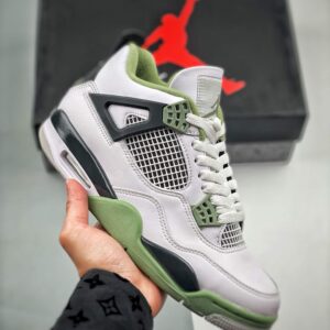 Air JD 4 Oil Green Aq9129-103 Sneakers For Men And Women