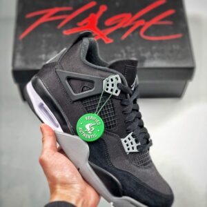 Air JD 4 Retro Se Black Canvas Dh7138-006 Men And Women Size From US 5.5 To US 11