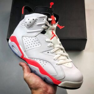 Air JD 6 Retro Infrared White 384664-123 Men And Women Size From US 5.5 To US 11