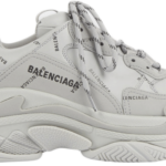 Bl Triple S Allover Logo Gray Shoes For Men And Women Size From US 7 - US 11