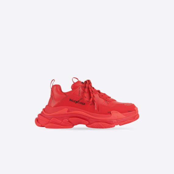 Bl Triple S Allover Logo Red For Men And Women Size From US 7 - US 11