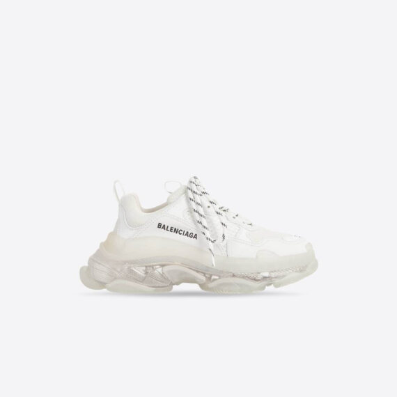 Bl Triple S Clear Sole In White Blue For Men And Women Size From US 7 - US 11