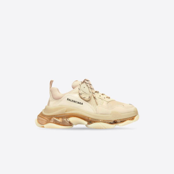 Bl Triple S Clear Sole Trainers In Beige For Men And Women Size From US 7 - US 11
