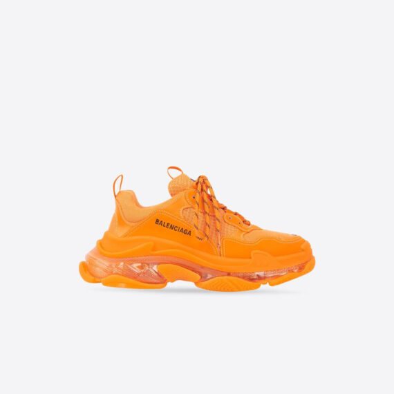 Bl Triple S Clear Sole Trainers In Orange For Men And Women Size From US 7 - US 11