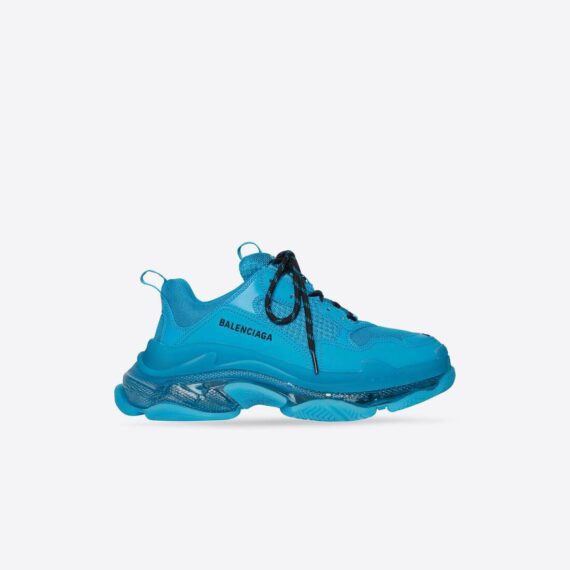 Bl Triple S Trainers Clear Sole In Blue For Men And Women Size From US 7 - US 11