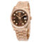 Day-date Chocolate Dial 18k Everose Gold President Automatic Unisex Watch