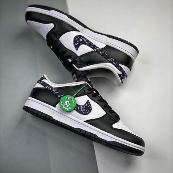 Dunk Low Black Paisley Dh4401-100 Men And Women Size From US 5.5 To US 11