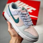 Dunk Low Football Grey/mineral Teal-pearl Pink Fd1232-002 Men And Women Size From US 5.5 To US 11