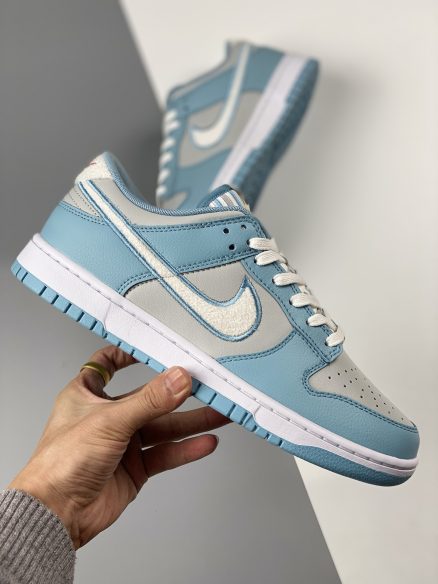 Dunk Low Retro Fleece Swoosh Worn Blue Fb1871-011 Men And Women Size From US 5.5 To US 11