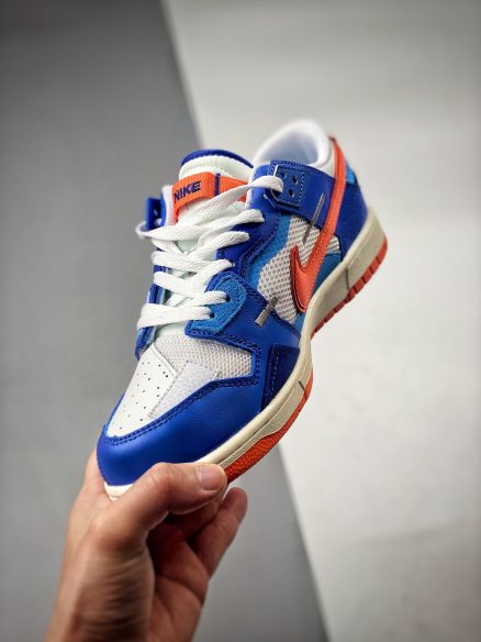 Dunk Low Scrap Knicks White/blue-orange Dm0128-100 Men And Women Size From US 5.5 To US 11