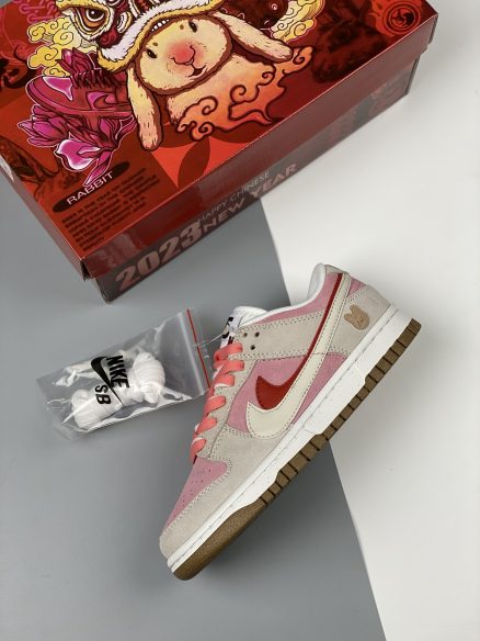 Dunk Low Se "85" Double Swoosh Pink Rabbit Do9457-100 Men And Women Size From US 5.5 To US 11