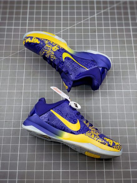 Kobe 5 Protro '5 Rings' Concord/midwest Gold Cd4991-400 Sneakers For Men And Women