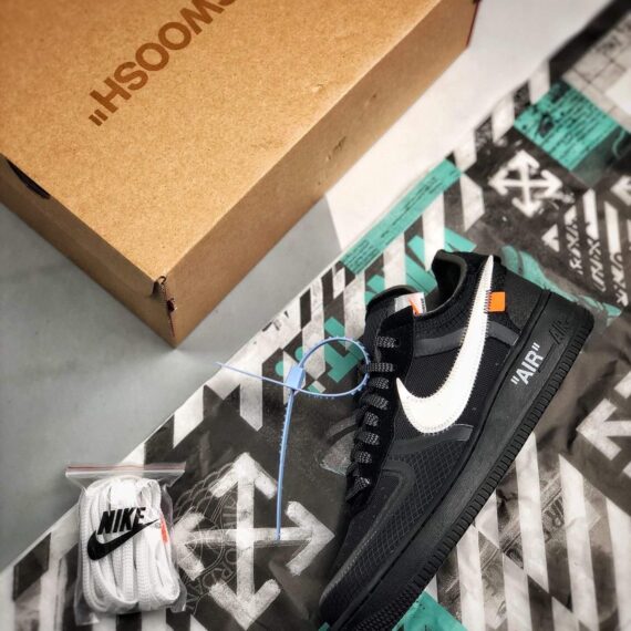 Off-white X Air Force 1 Low Black 2.0 Ao4606-001 Men's Size 6.5 - 11 US