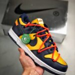 Off-white X Dunk Low University Gold Midnight Navy Ct0856-700 Women's Size 5.5 - 10.5 US