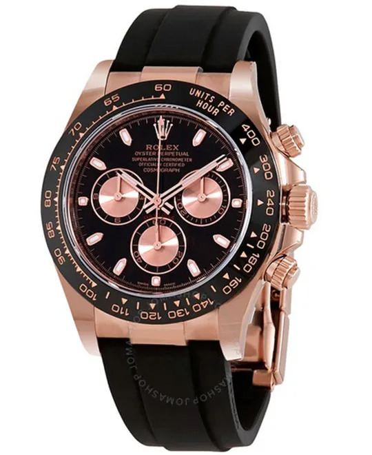 Rolex Cosmograph Daytona Black And Pink Dial Automatic Men Oysterflex Watch 40mm