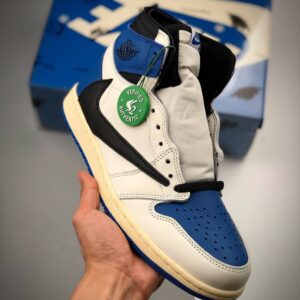 Travis Scott X Fragment X Air JD 1 High Og Military Blue Dh3227-105 Men And Women Size From US 5.5 To US 11