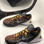 Zoom Kobe 7 'cheetah' Orange/medium Grey-black-sail 488371-800 Sneakers For Men And Women